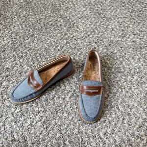 G.H. Bass Weejuns Diane Denim Blue Womens 5M Penny Loafer Shoe Flats Chambray